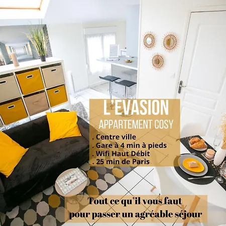 L'Evasion - Coeur De Ville - Wifi - Gare Les Mureaux Exterior foto